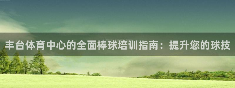 耀世娱乐是正规还是仿：丰台体育中心的全面棒球培训指南