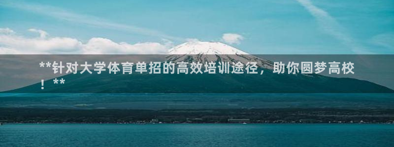 耀世平台的运营模式分析：**针对大学体育单招的高效培