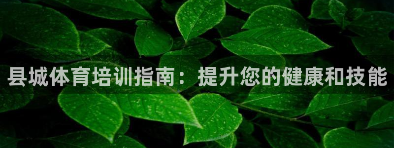 耀世娱乐平台注册登录：县城体育培训指南：提升您的健康