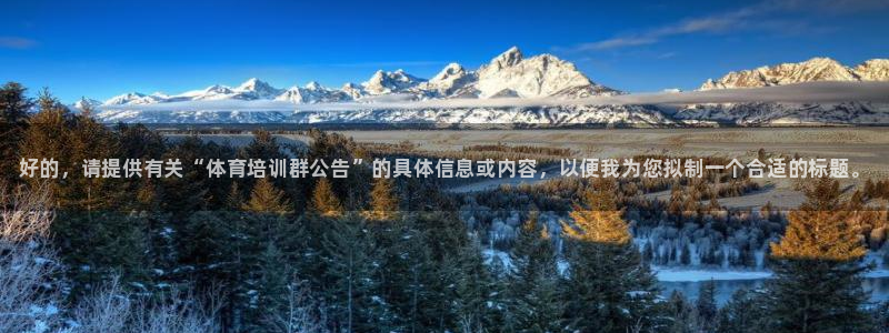 耀世娱乐可以玩吗：好的，请提供有关“体育培训群公告”