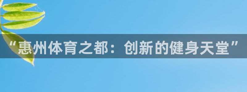 耀世国际集团是国企吗还是央企：“惠州体育之都：创新的